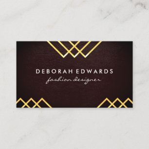 Luxe Geometric Lines Business Card