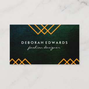 Luxe Geometric Lines Chic Texture Business Card