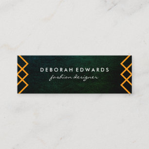 Luxe Geometric Lines Chic Texture Mini Business Card