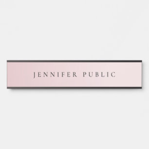 Luxe Glamorous Rose Gold Modern Elegant Template Door Sign