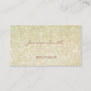 Luxe glamourous modern elegant plain bokeh business card
