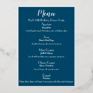 Luxe Gold Cocktail Party Menu