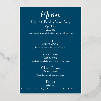 Luxe Gold Cocktail Party Menu