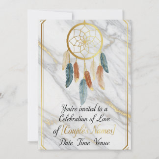 Luxe Gold Marble Invitation