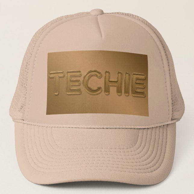Luxe Gold Techie Khaki Hat (Front)