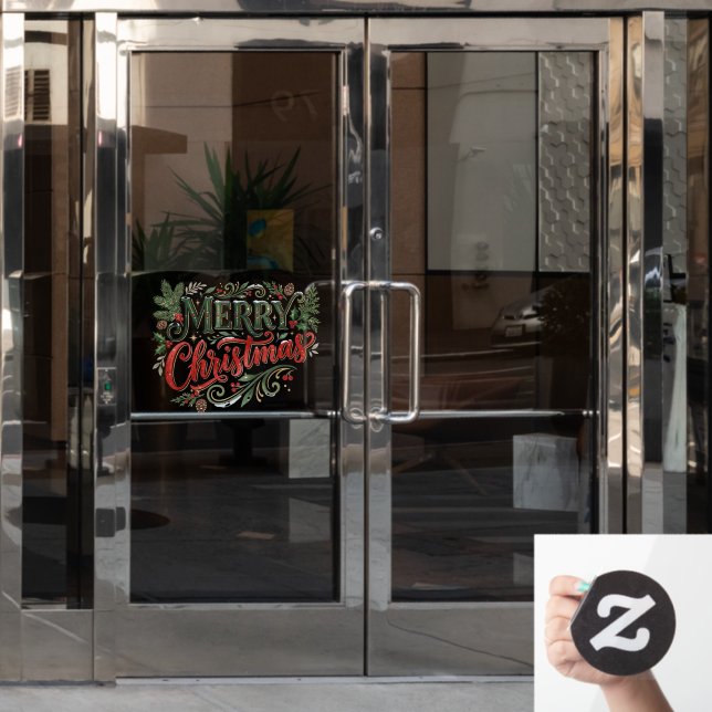 Luxe Green and Red Hand Lettering  (Office Door)