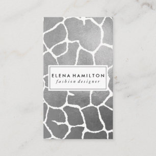 Luxe Grey Pattern Business Card