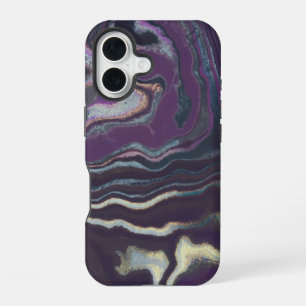 Luxe Holographic Iridescent Marble Swirls iPhone 16 Case