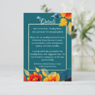 Luxe in Bloom Wedding Details Enclosure Card
