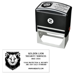 Luxe Lion Business Logo Tagline Website Self-inking Stamp