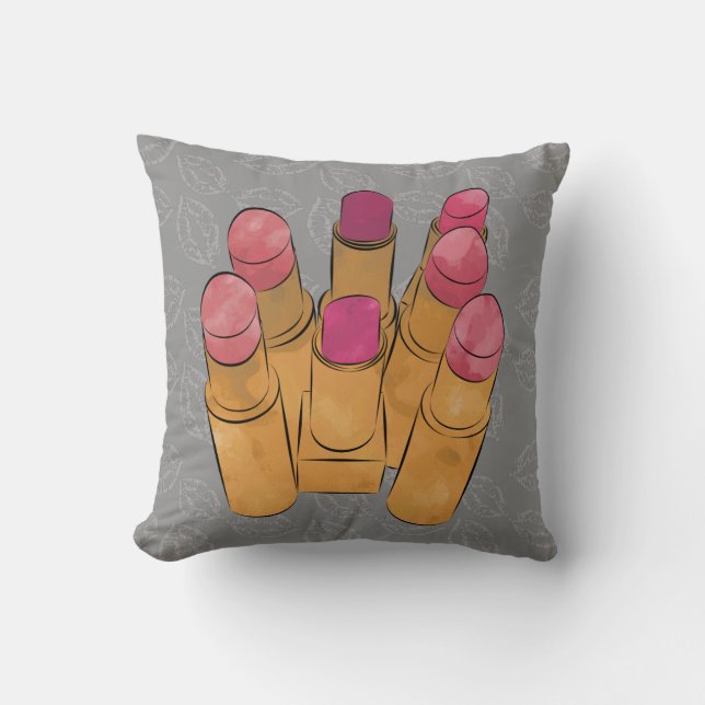 Luxe Lipstick Kiss Cushion (Front)
