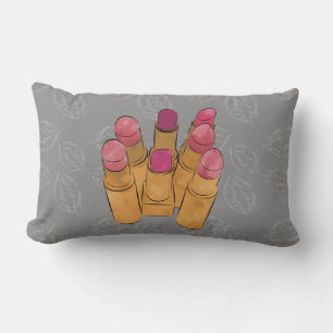 Luxe Lipstick Kiss Lumbar Cushion