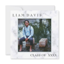 Luxe Marble Christian Graduation Invitation