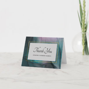 Luxe Marble Ink Wash Thank You with Names Card