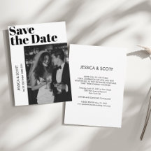 Luxe Minimal Flat Save The Date Card