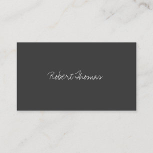 LUXE MINIMALISM HANDWRITTEN TEXT BUSINESS CARD