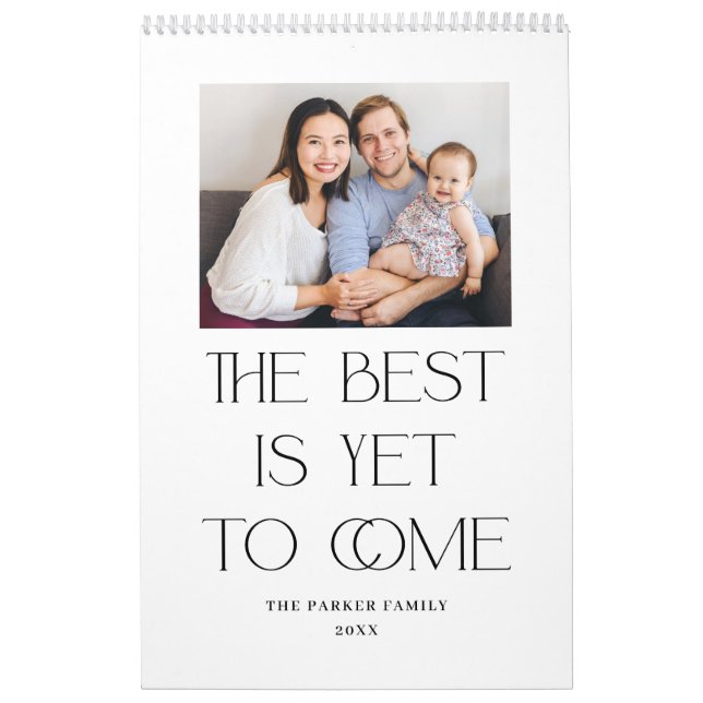 Luxe Modern EDITABLE COLOR Photo Calendar (Cover)