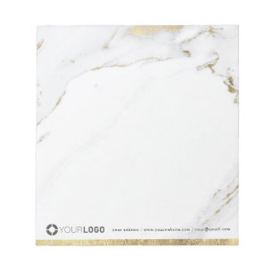 Luxe modern gold marble personalised Stationery Notepad