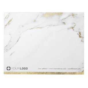 Luxe modern gold marble personalized Stationery Notepad