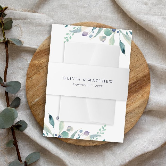 Luxe Navy Minimalist Wedding Monogram Invitation Belly Band (Creator Uploaded)