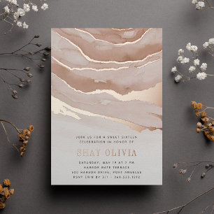 Luxe Neutral Marble Sweet Sixteen Birthday