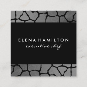 Luxe Pattern Trim Square Business Card