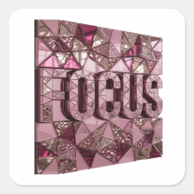 Luxe Pink FOCUS Sticker Art (Front)