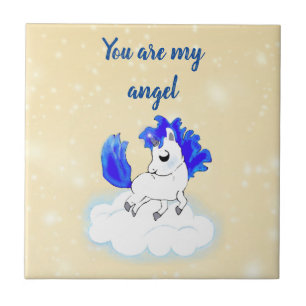 luxe pink my baby unicorn tile
