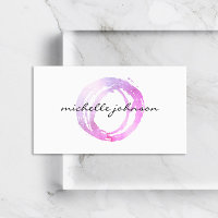 Luxe Pink Painted Circle Designer Logo
