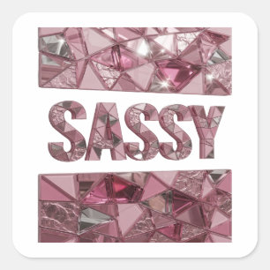 Luxe Pink SASSY Sticker Motif