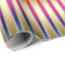 Luxe Rainbow Stripes on Gold Background
