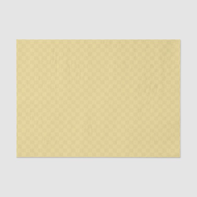 Luxe Rich Classy Faux Gold Check Pattern Gift Wrap Tissue Paper (Front)