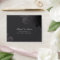 Luxe rose black vintage botanical wedding RSVP