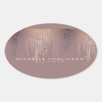 Luxe Rose Gold Confetti Rain Pattern