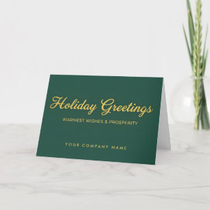 Luxe Script Holiday Greetings Card