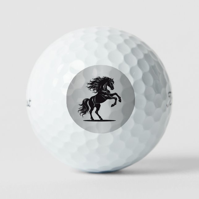 Luxe Silver Horseback Golf Balls (Front)