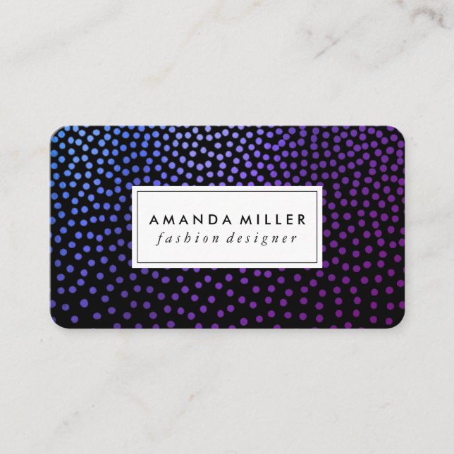 Luxe Speckled Pattern Business Card (Front)