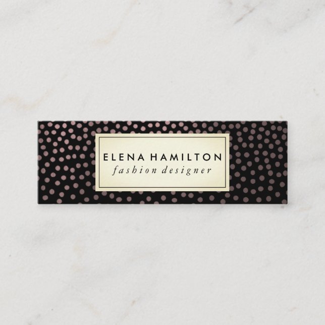 Luxe Speckled Pattern Mini Business Card (Front)