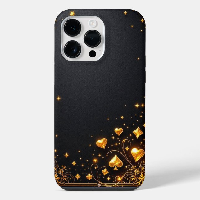 Luxe Starry Hearts iPhone Case (Back)
