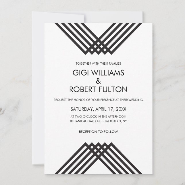 Luxe Stripes Invitation (Front)