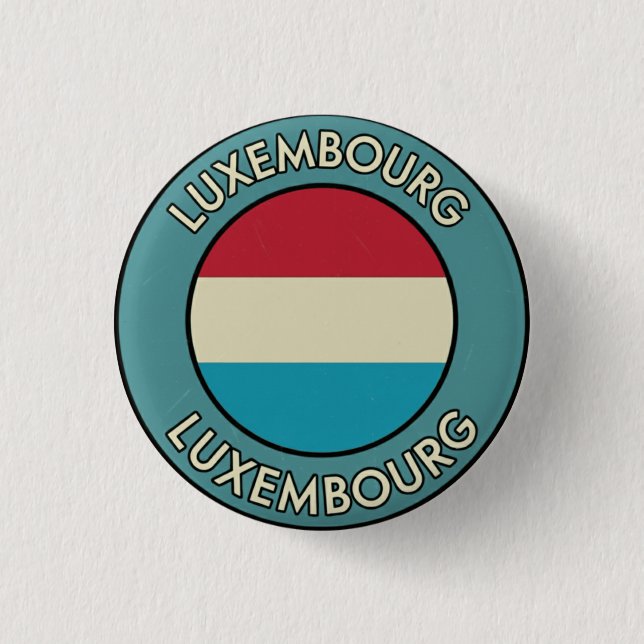 Luxembourg 3 Cm Round Badge (Front)