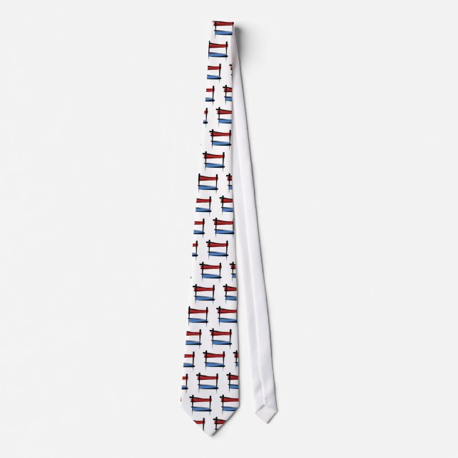 Luxembourg Brush Flag Tie (Front)