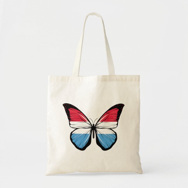 Luxembourg Butterfly Flag  Tote Bag (Front)