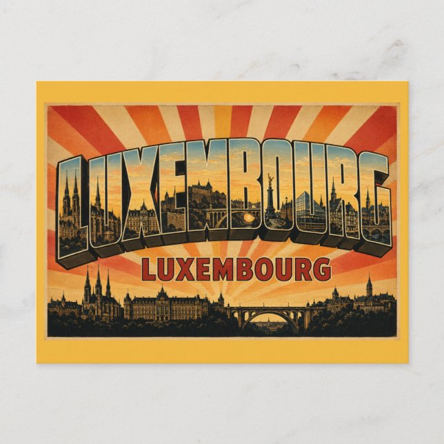Luxembourg City Cathedral Postcard (Front)