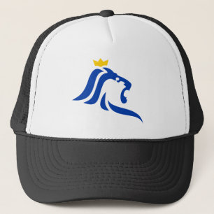 Luxembourg city flag symbol lion trucker hat