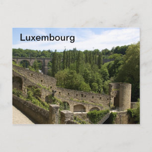 Luxembourg City Ruins Postcard