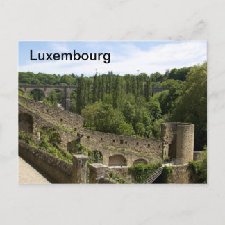 Luxembourg City Ruins Postcard