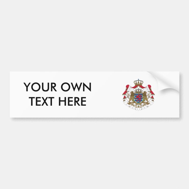 Luxembourg Coat of Arms Bumper Sticker (Front)