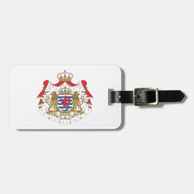 Luxembourg Coat of Arms Luggage Tag (Front Horizontal)