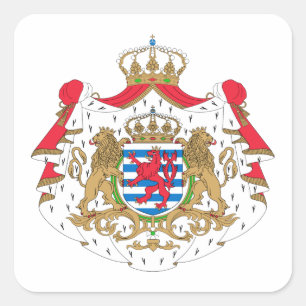 Luxembourg Coat of Arms Square Sticker